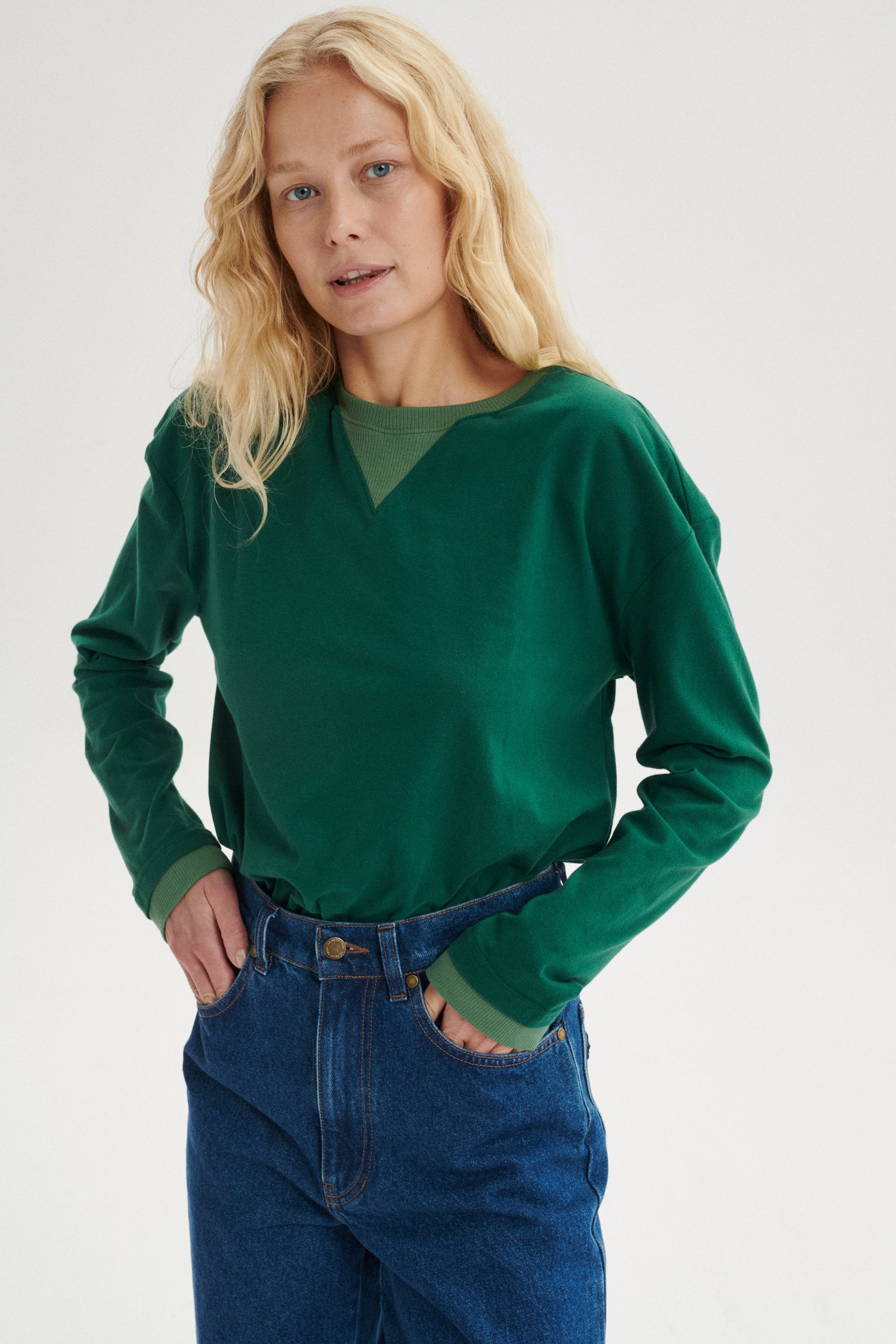 Soan Vintage longsleeve z subtelnymi poduszkami