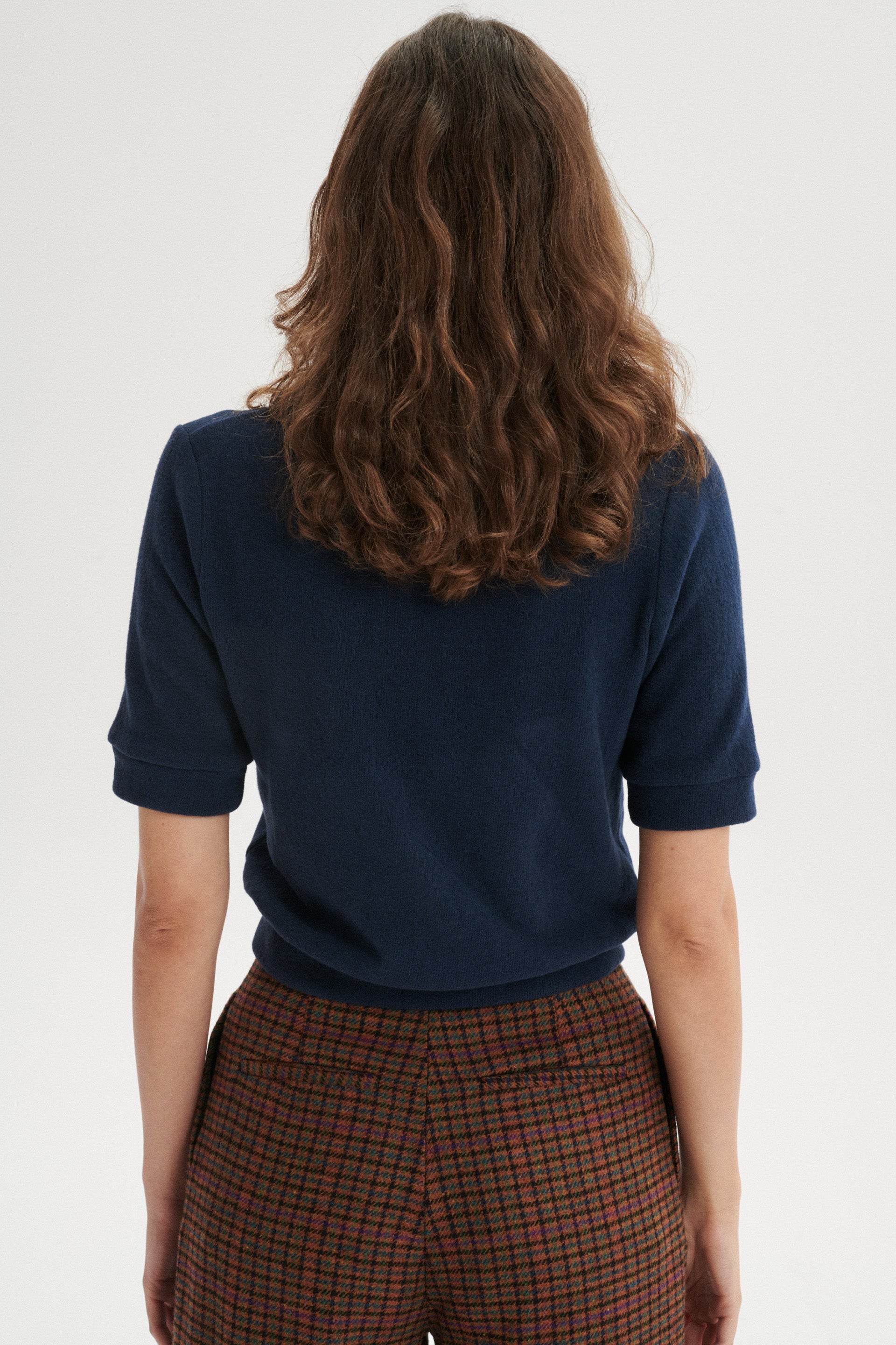 Miki Spodnie wełniane plisowane z wysokim stanem