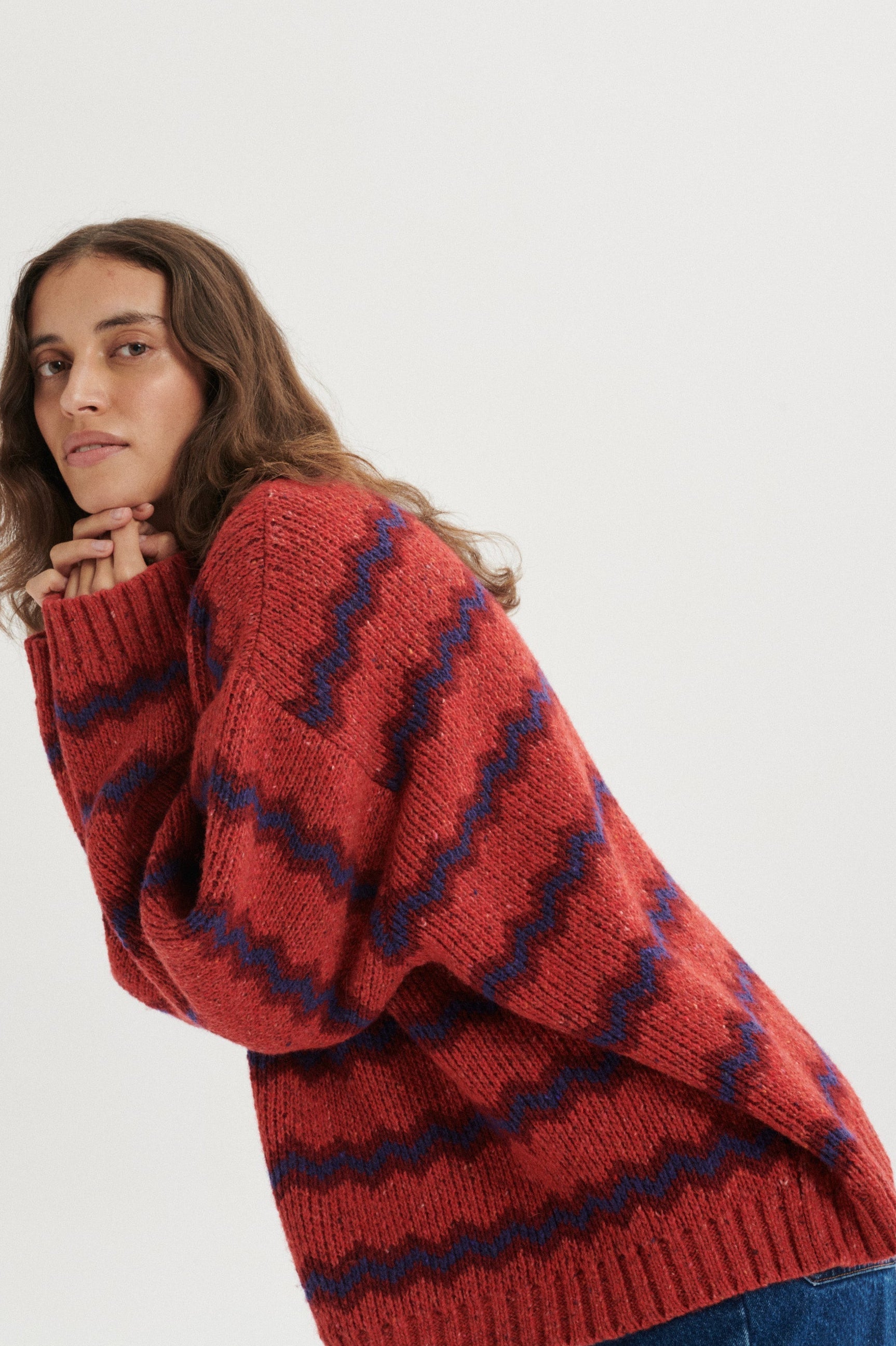 Romain Luźny wełniany sweter