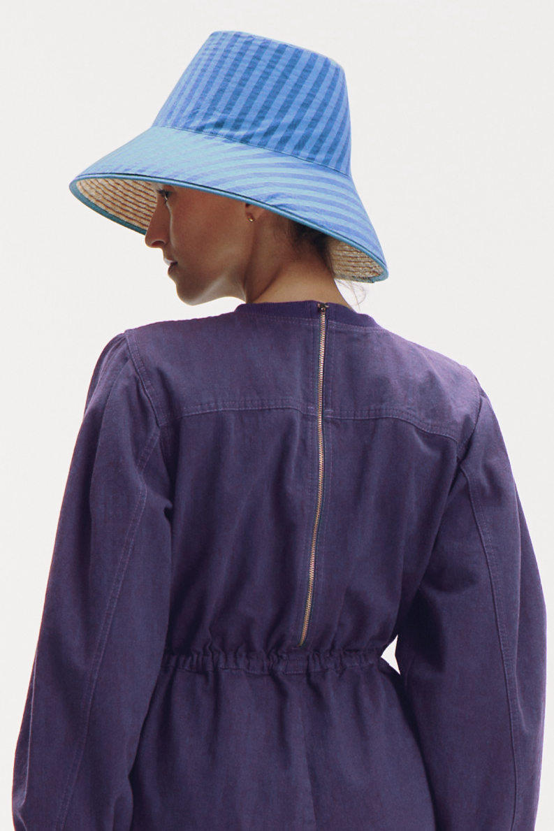 Grand Hat - blue stripes