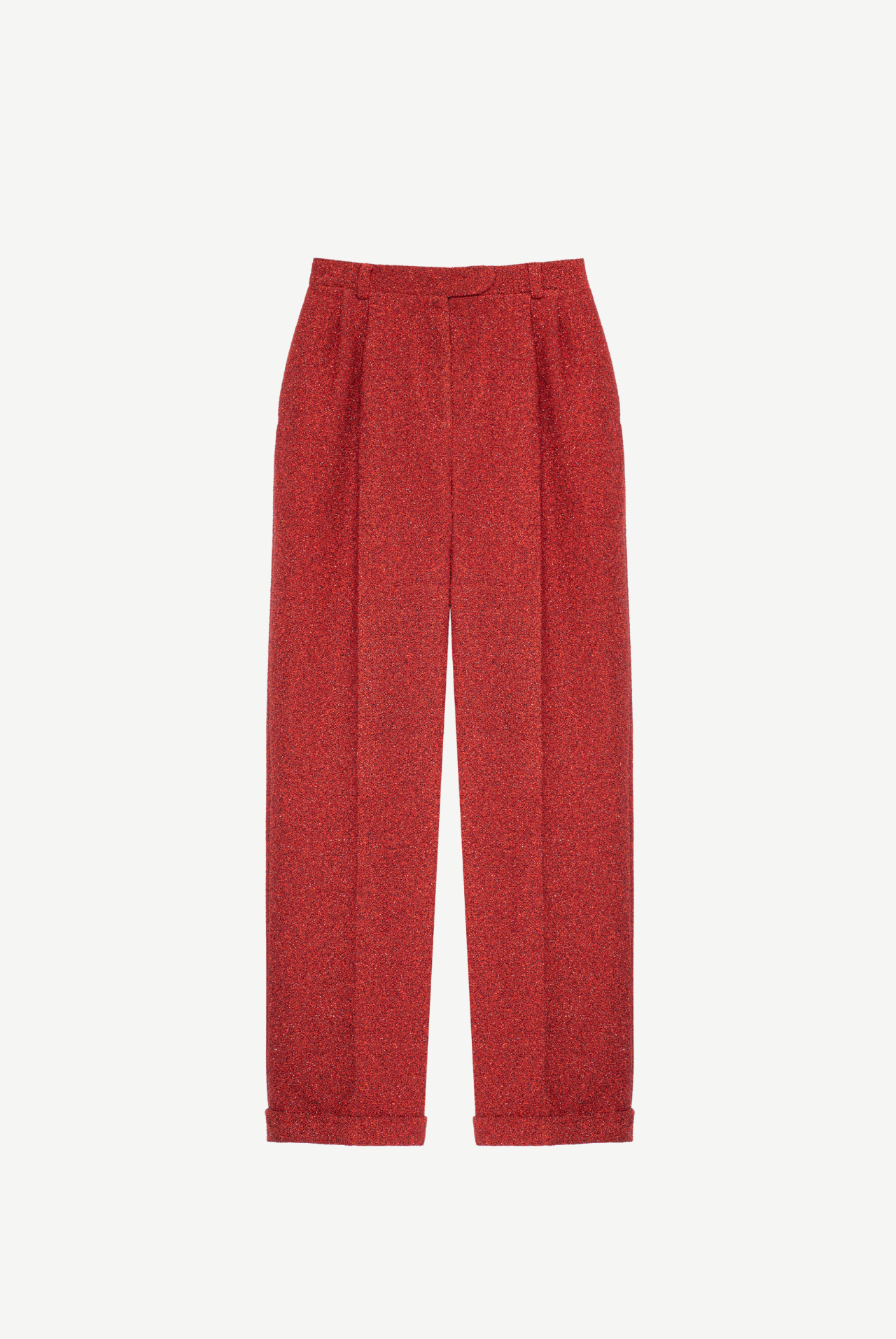 Miki Spodnie błyszczące z wysokim stanem