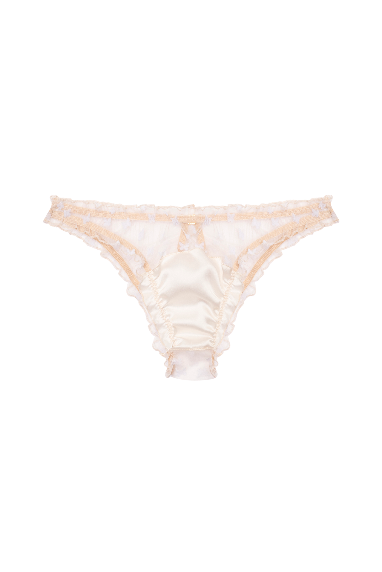 PAPILLON Ruffled Briefs with Silk