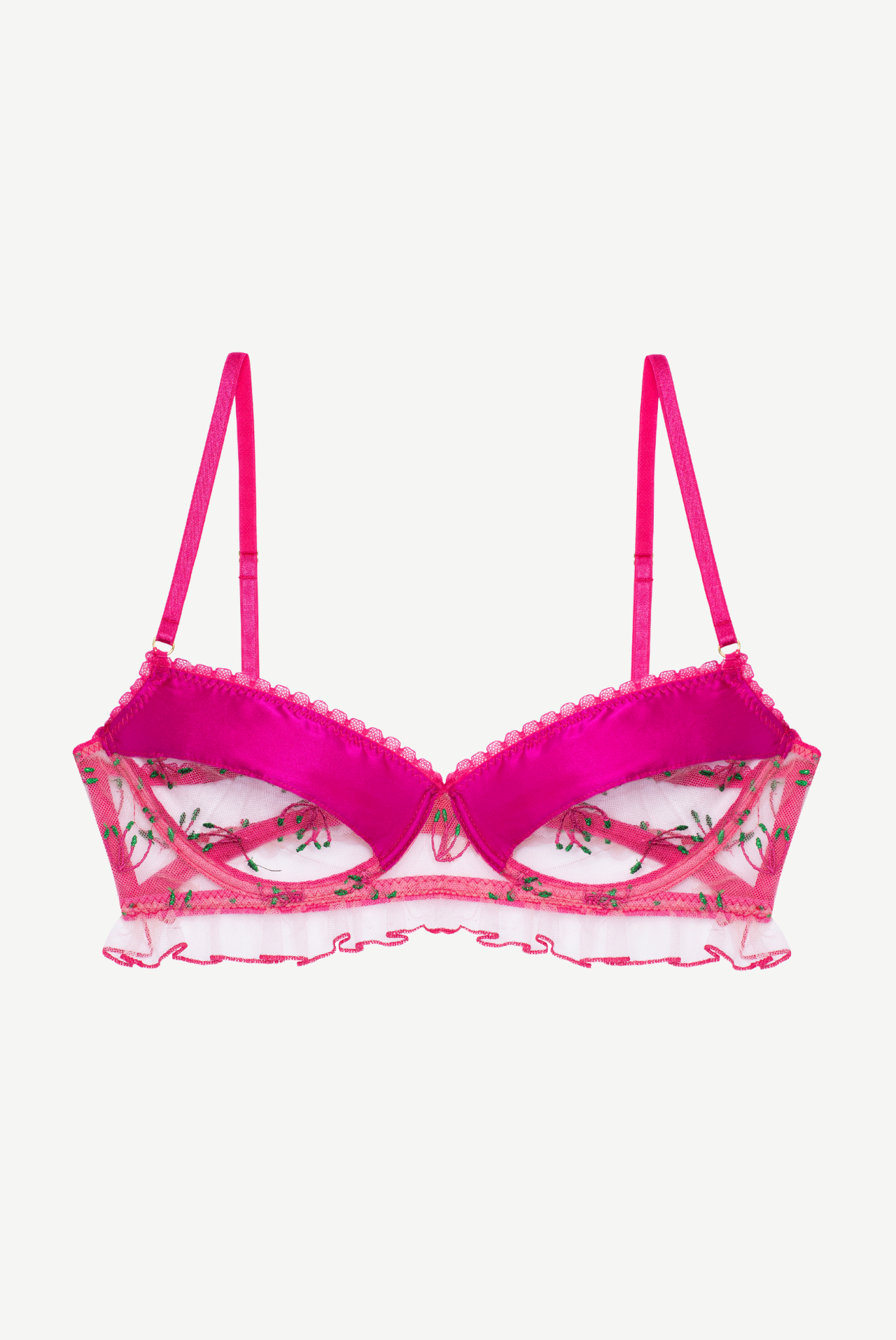 BONBON stanik z fiszbiną i satyną