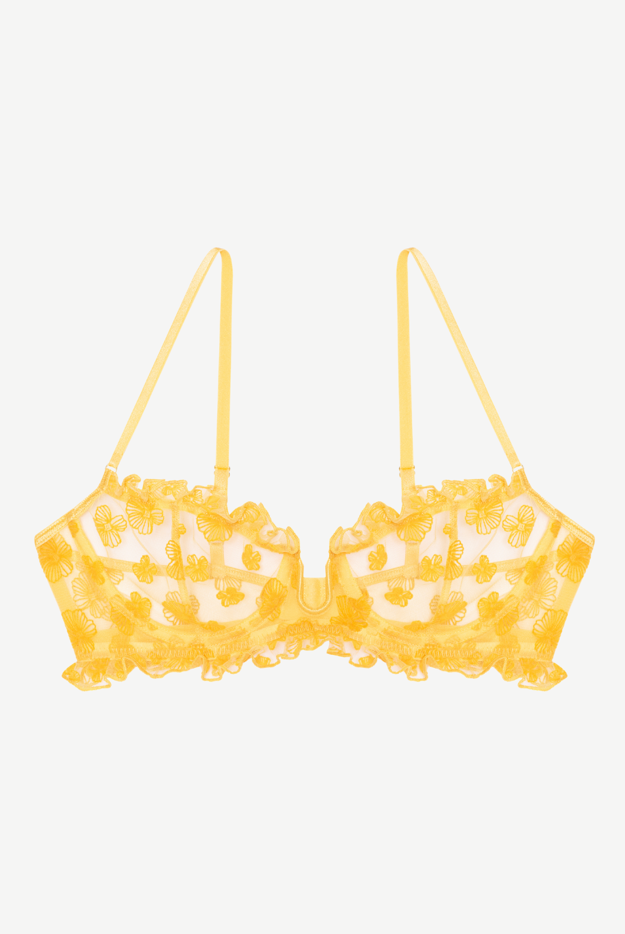 HIBISCUS stanik z fiszbiną w kształcie U i falbanką