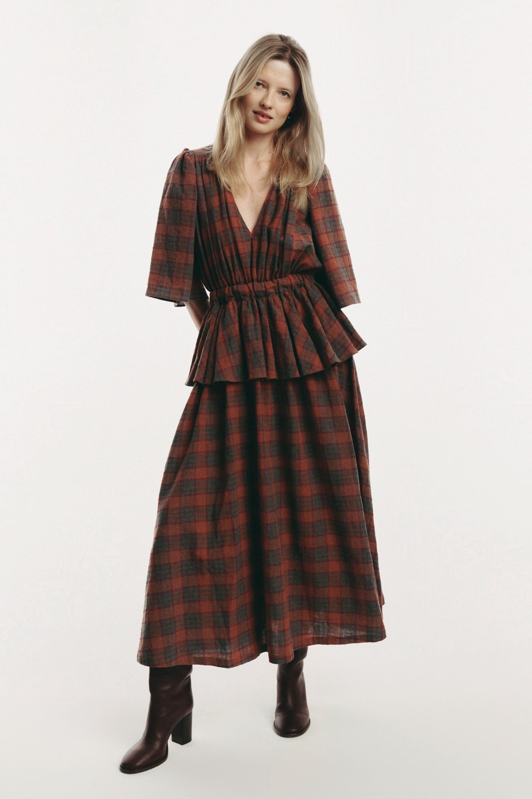 Paola sukienka - checked