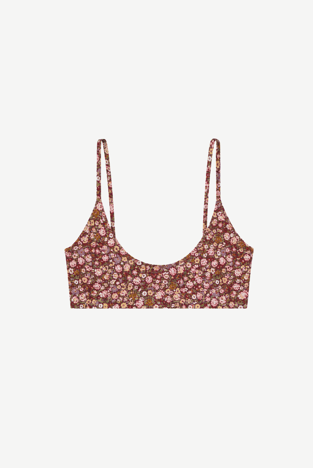 Clovis Bawełniany top bra w kwiaty z kokardą