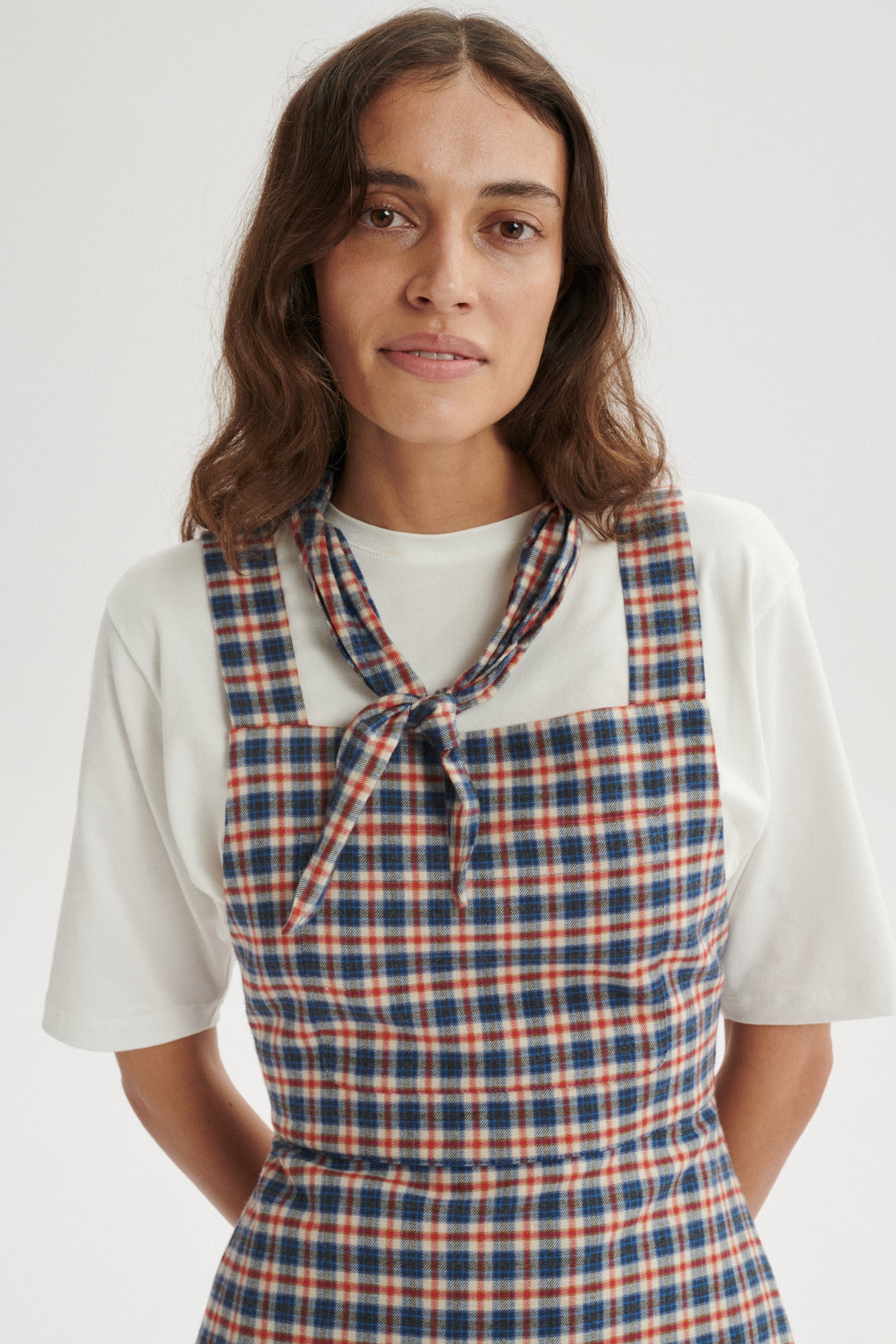 Axel Marszczona chusta w kratę