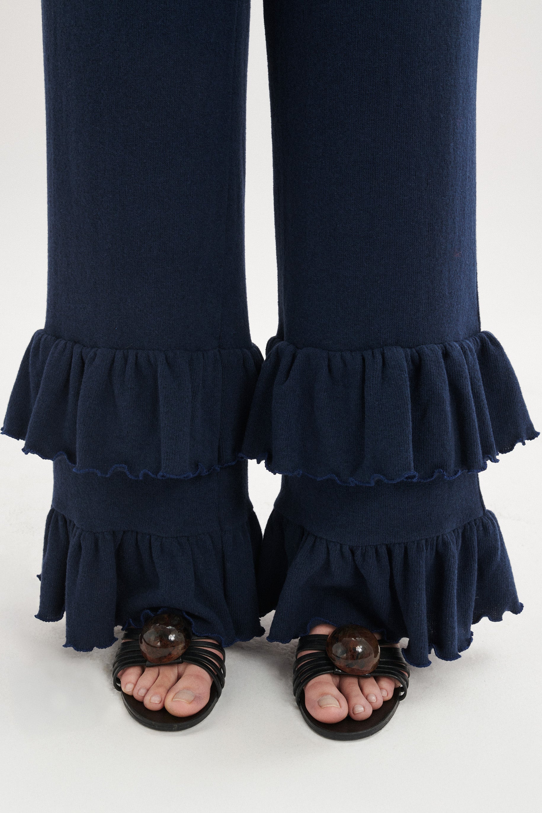 Malone Spodnie z czesanej bawełny - navy blue