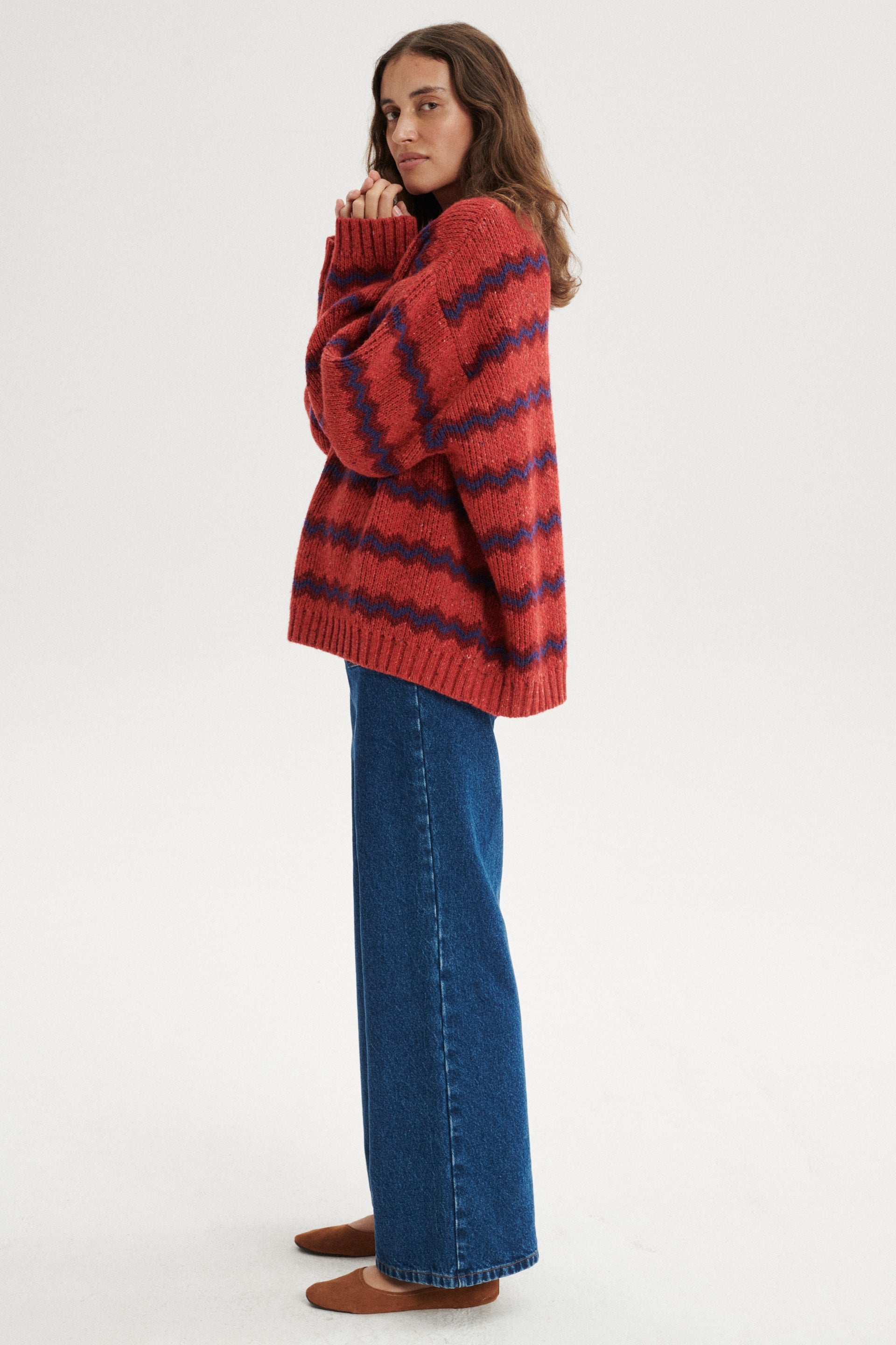 Romain Luźny wełniany sweter