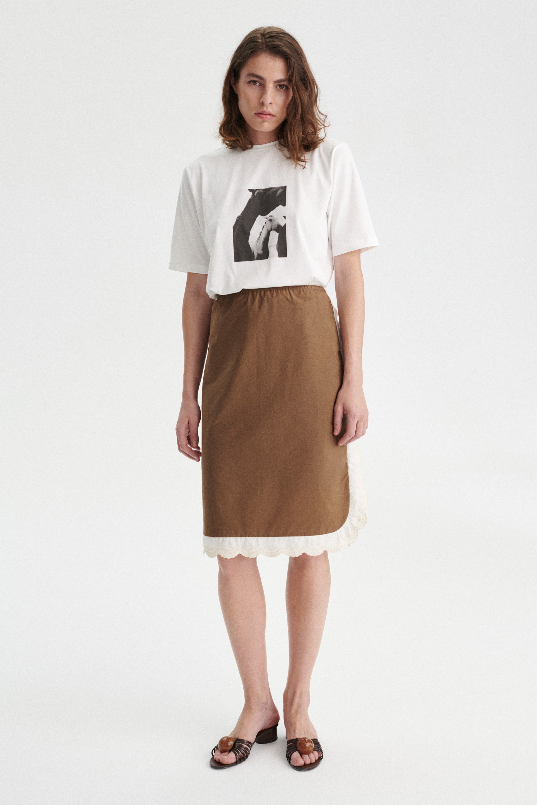 Cheval Bawełniany T-shirt z autorskim nadrukiem