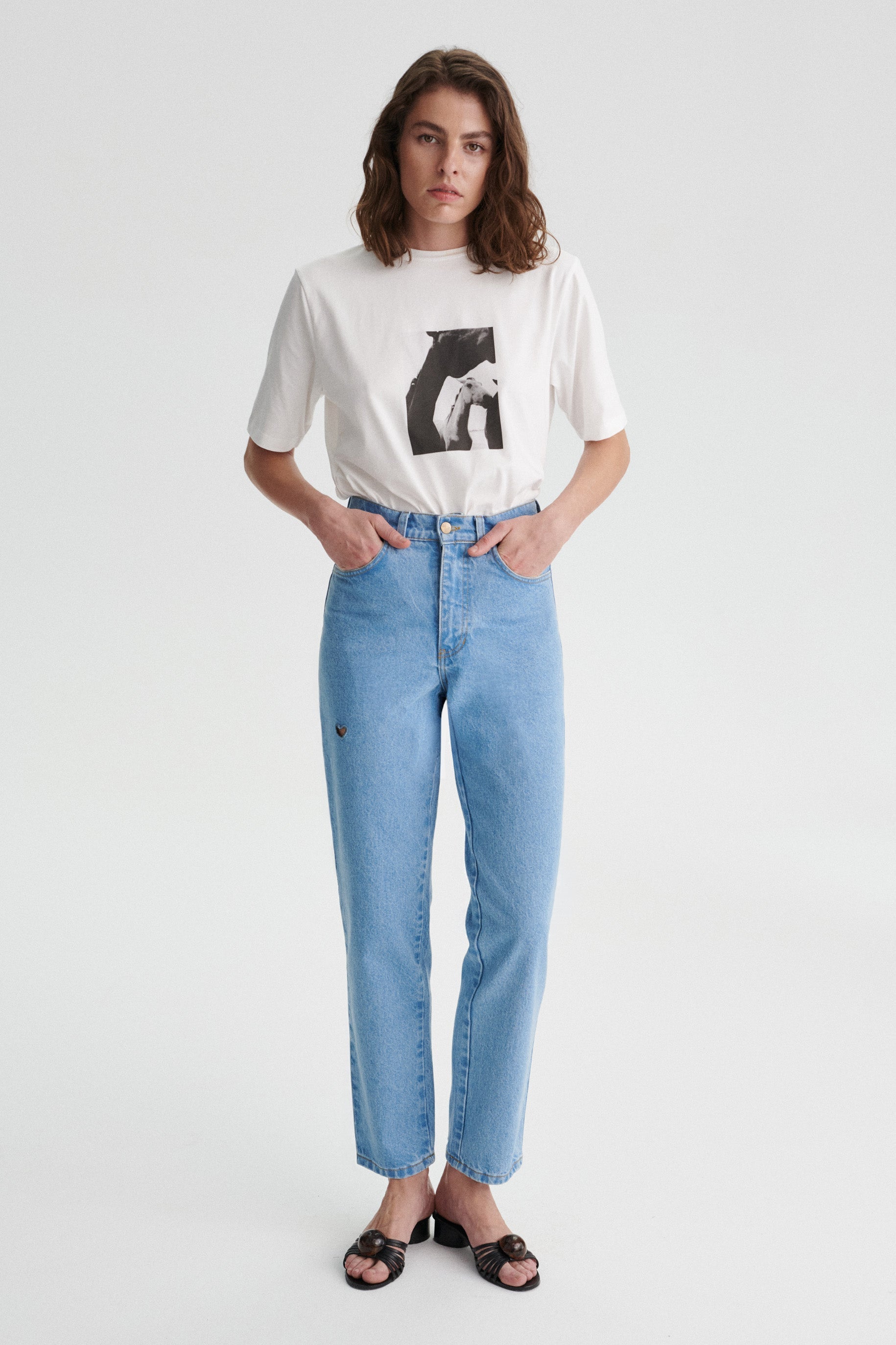 Cheval Bawełniany T-shirt z autorskim nadrukiem