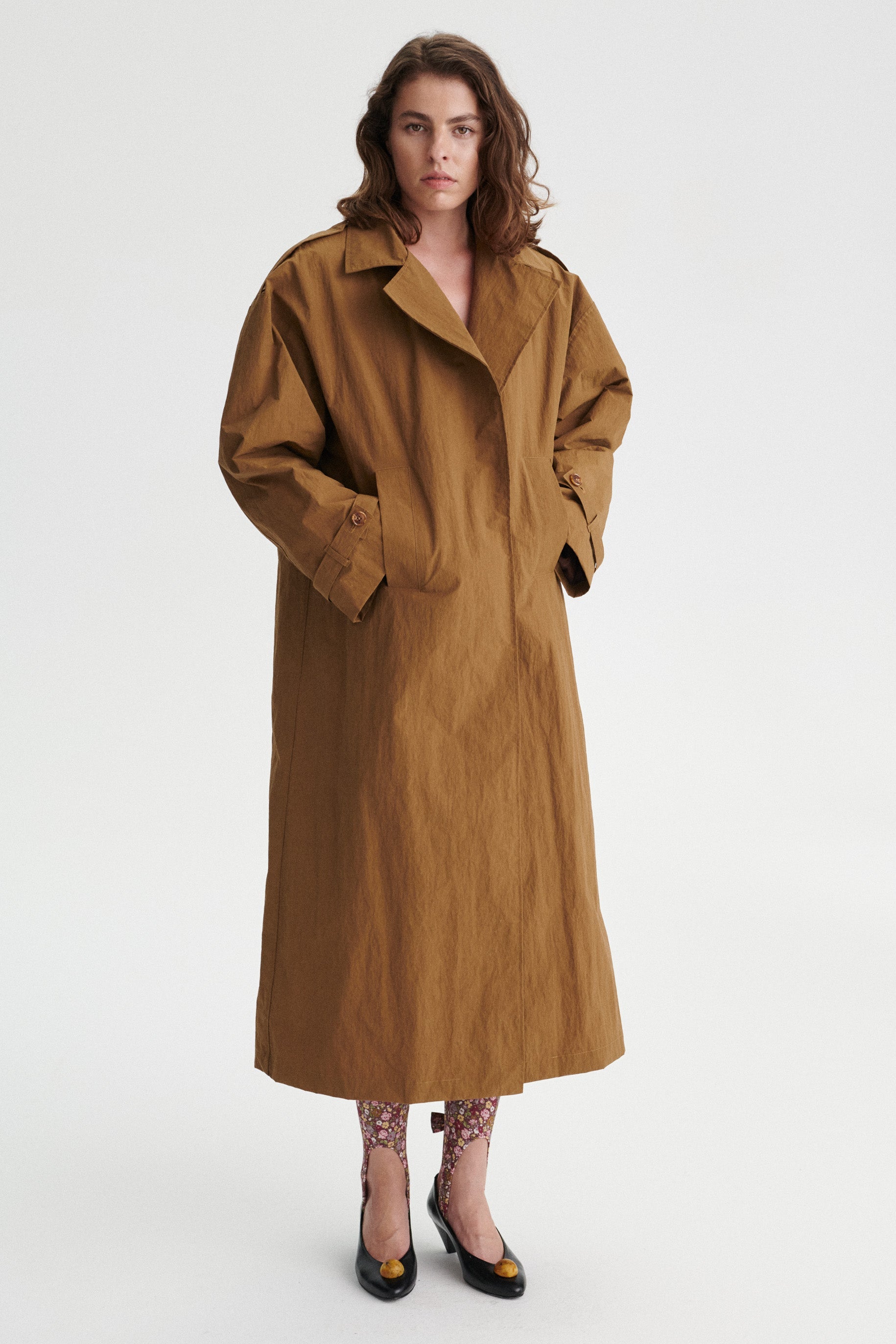 Boniface Płaszcz oversize water-repellent z aplikacją serca