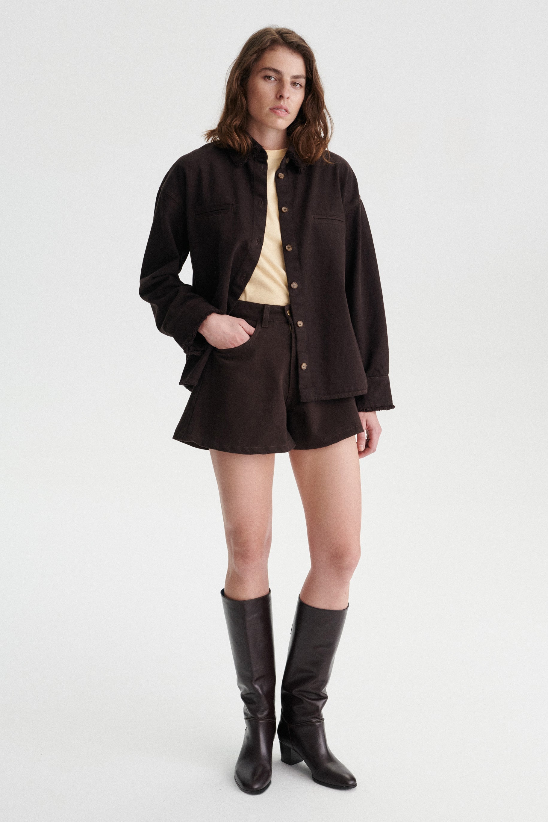 Jacob Denim Szorty - brown