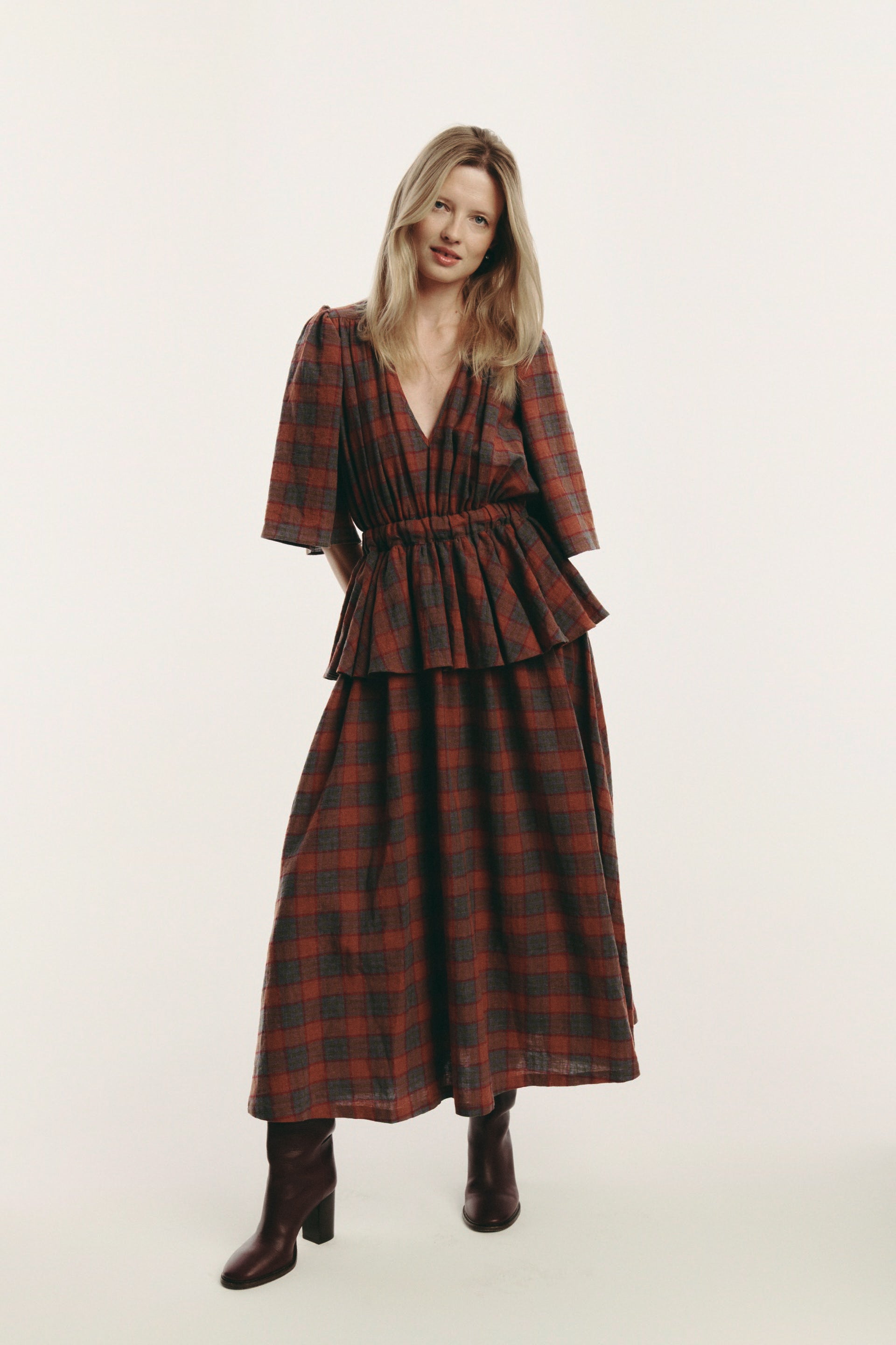 Paola sukienka - checked