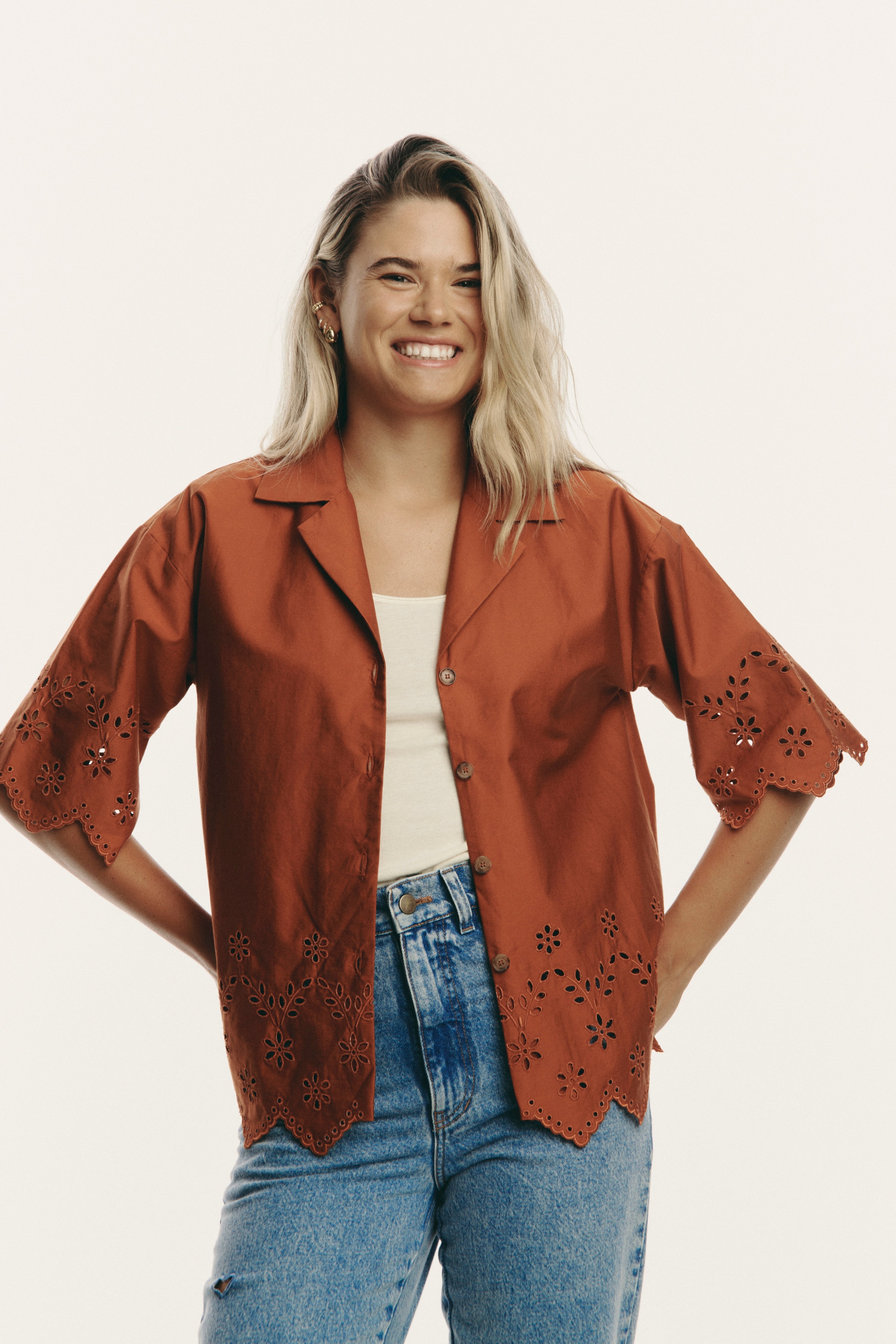 Elio koszula - brick