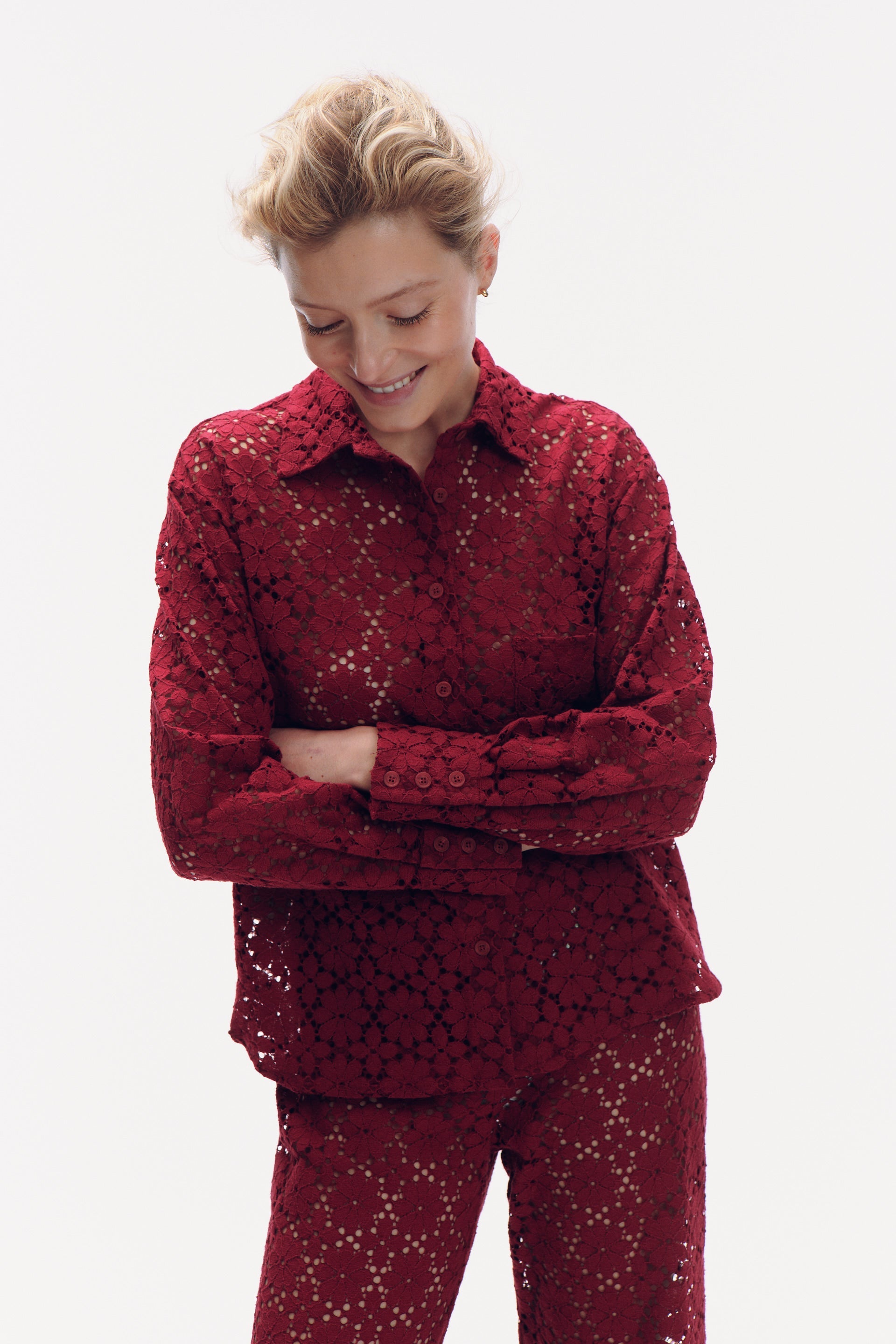 Alma Koszula - burgundy