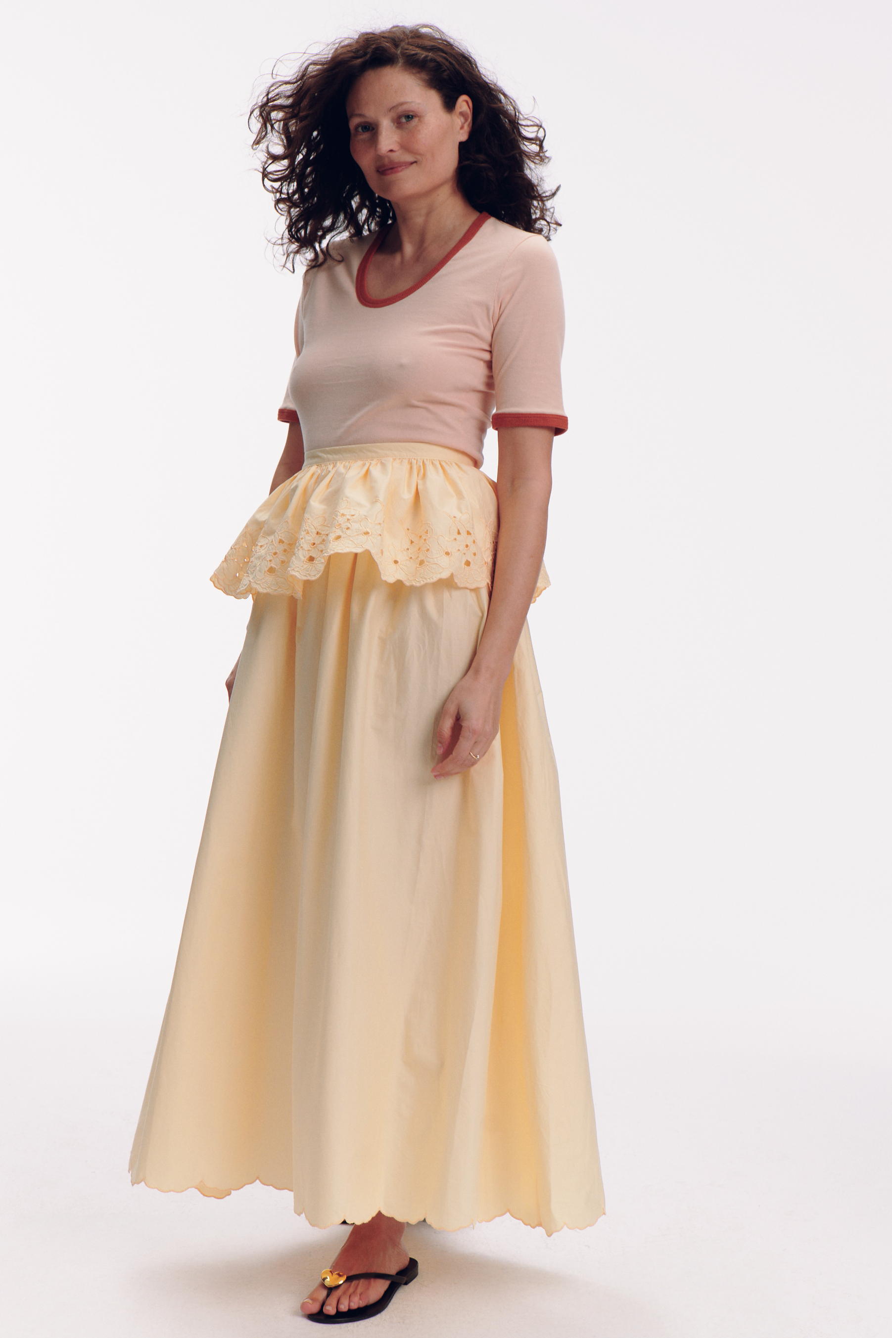 Francisco spódnica z odpinaną baskinką - yellow