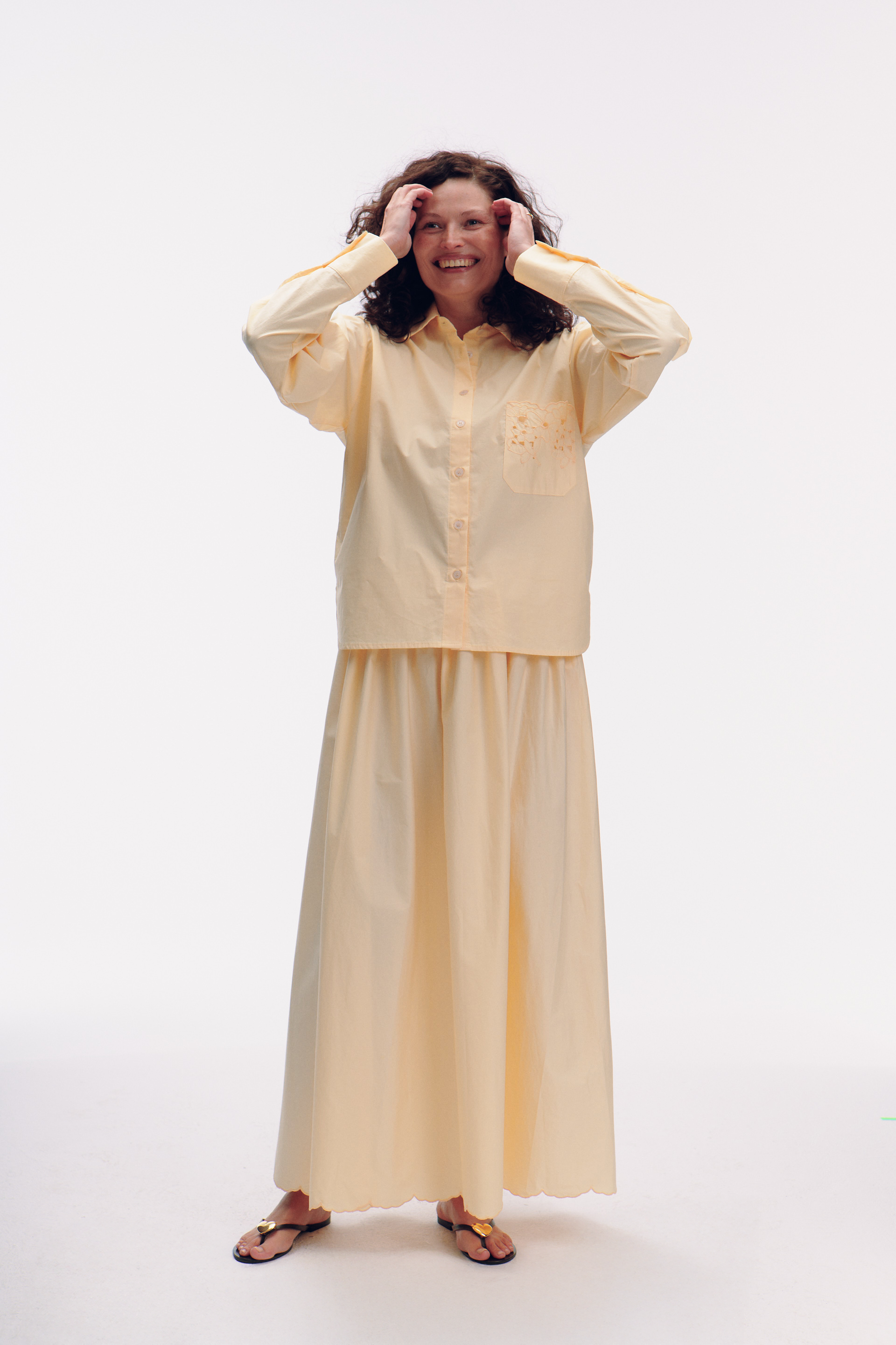 Francisco spódnica z odpinaną baskinką - yellow