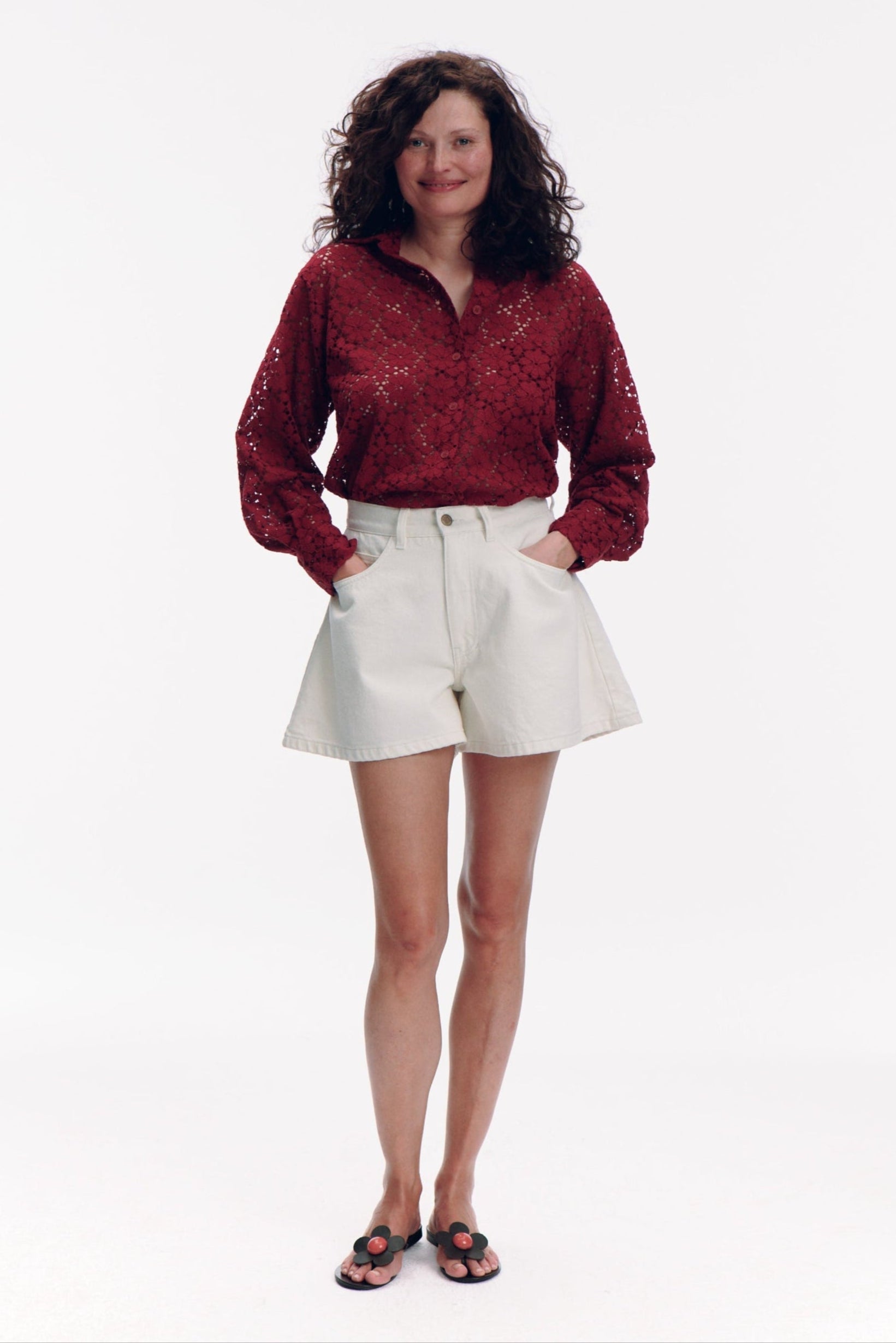 Alma Koszula - burgundy