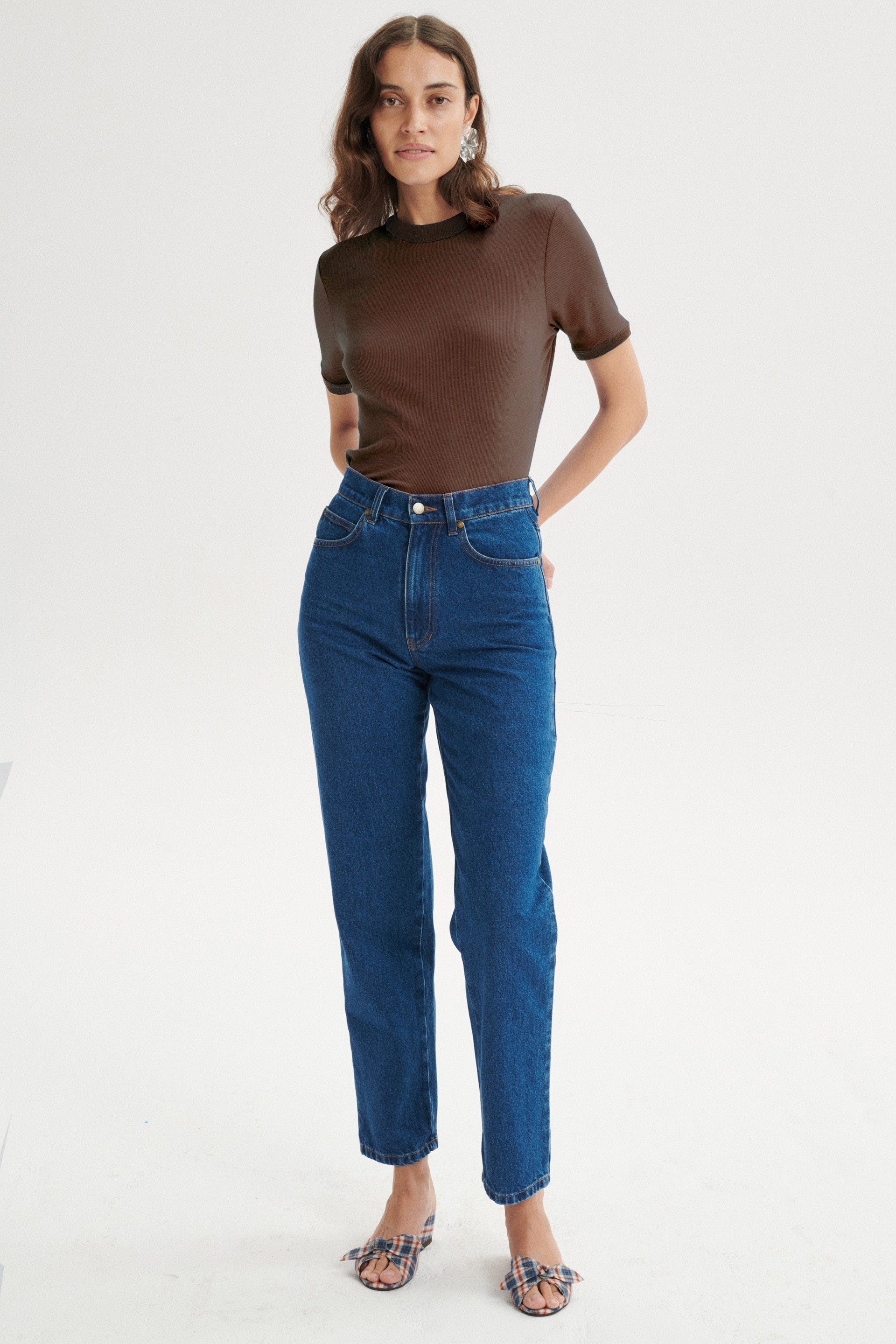 Mac T-shirt z szerokim ściągaczem