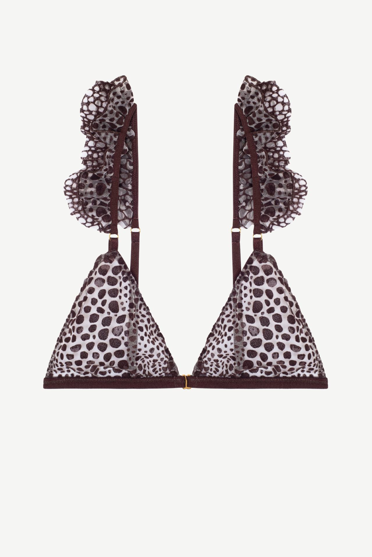 PANTHÈRE trójkątny stanik z falbankami