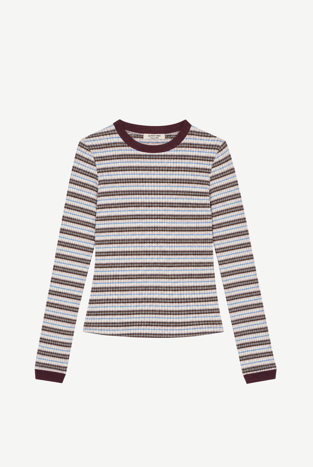 Pascal prążkowany longsleeve z bawełny