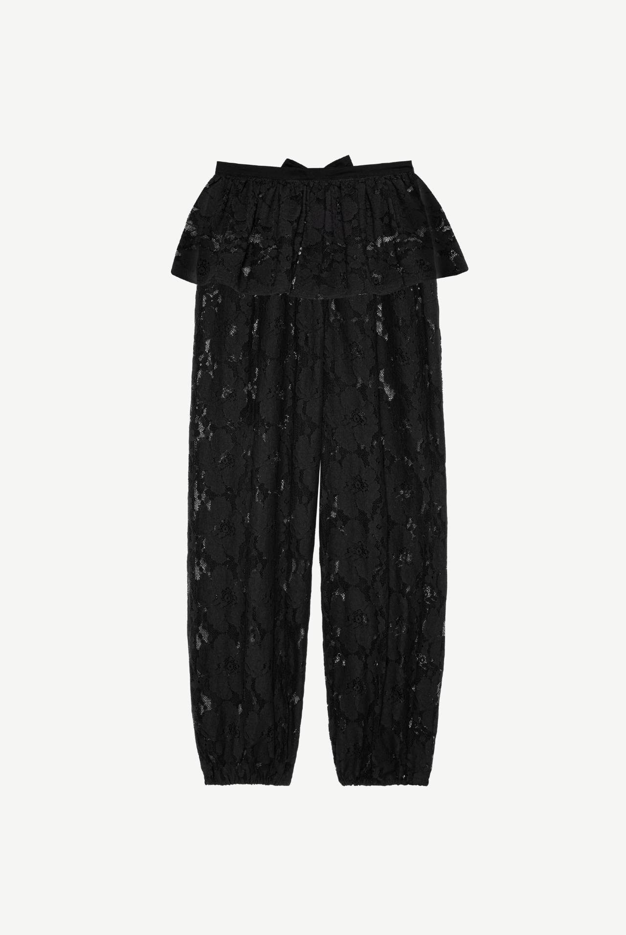Eden Spodnie balonowe z koronki z odpinaną baskinką