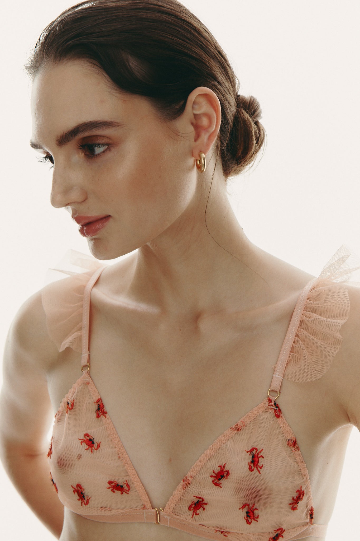 CRABE trójkątny stanik z falbankami